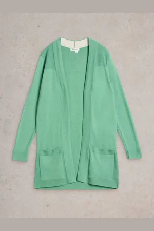 White Stuff Green Tanya Longline Cardigan AU 12