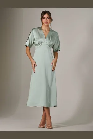 Jolie Moi Satin A-Line Midaxi Dress AU 16