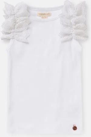 Angel & Rocket White Jess Flower Trim Vest 5