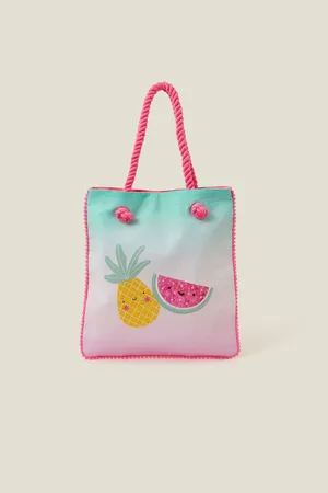 Accessorize Multi Girls Fruit Print Shopper Bag one