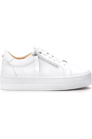 Moda In Pelle Abbiy Chunky Slab Sole Side Zip Lace Up Trainers AU 10 (EU 41)