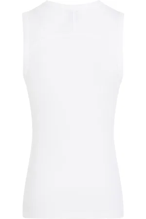 Calvin Klein White Ribbed Crew Neck Tank Top M