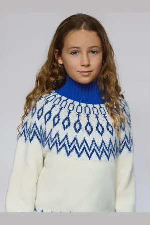 The Little Tailor Kids Diamond Fairisle Pattern Knitted Christmas Jumper 6
