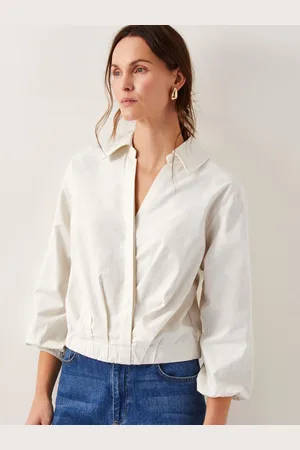 Monsoon Natural Mika Wrap Blouse M