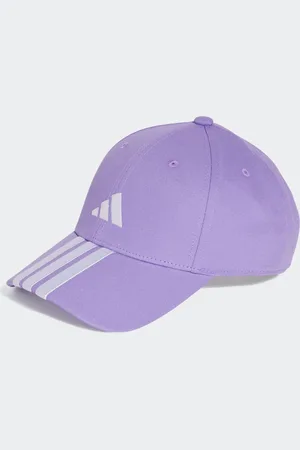 adidas Purple 3 Stripe 100% Cotton Baseball Hat One