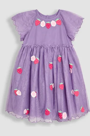 JoJo Maman Bébé Angel Sleeve Appliqué Tulle Party Dress 6