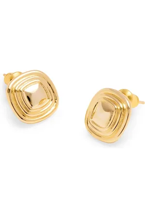 Katie Loxton Gold Tone Sofia Button Stud Earrings One