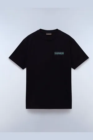 Napapijri Vignoni Back Printed Short Sleeve 100% Cotton Black T-Shirt XS