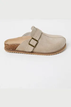 Fat Face Elda Stone Suede Clogs AU 8 (EU 39)