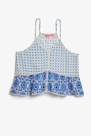 Superdry Blue Off Vintage Ladder Trim Cami Top 14