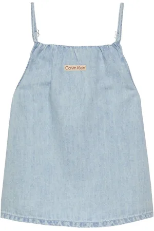 Calvin Klein Blue Denim Strap Top 14 Years (164cm)