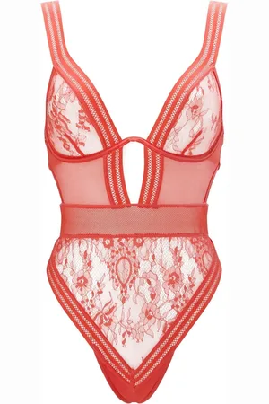 Ann Summers Orange Eternal Lace Body S