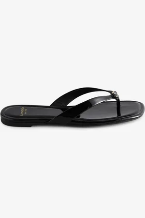 Kate Spade Flower Flip Flop Black Sandals AU 8.5 (EU 39)