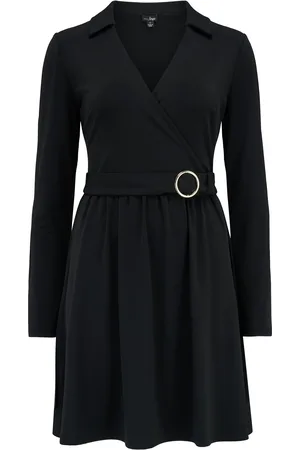 Pour Moi Bria Belted Slinky Stretch Dress AU 18