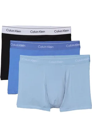 Calvin Klein Black/Mid Blue/Light Blue 3 Pack Boxers Trunks