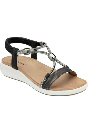 Lotus Black Low Wedges Sandals AU 9 (EU 40)