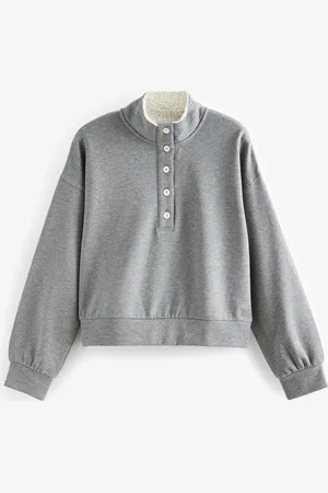 Bath & Body Works Charcoal Grey Button Up Sweatshirt AU 22