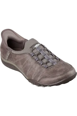 Skechers Tan Brown Breathe Easy Roll Slip In With Me Wide Fit Trainers AU 5 (EU 36)