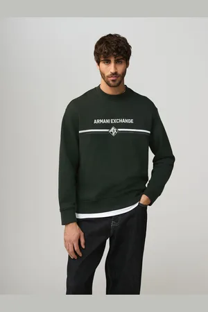 Armani Exchange Green Logo 100% Cotton Sweatshirt S