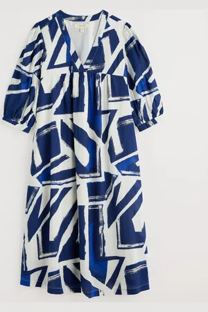 Seasalt Cornwall Earth Colours Kaftan 100% Cotton Dress 26