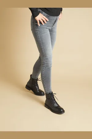 JONES BOOTMAKER Davi Leather Lace Up Black Boots AU 9 (EU 40)