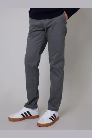 Threadbare Grey Regular Fit Chino Trousers with Stretch 36