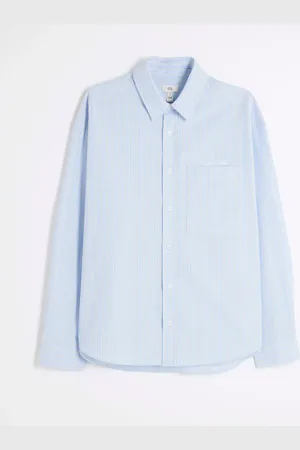 River Island Long Sleeve Striped Oxford 100% Cotton Shirt XS
