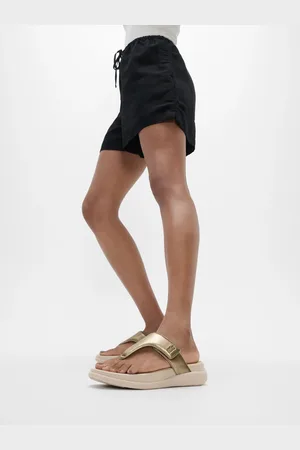 FitFlop Grey F-Mode Go Adjustable Flatform Toe Post Sandals AU 6 (EU 37)