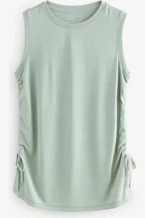 Next Sage Green Active Lightweight Modal Ruched Side Tank Vest S