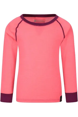 Mountain Warehouse Pink Merino II Kids Round Neck Thermal Top 5