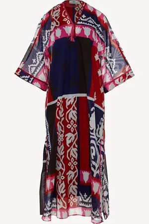 Devotion Twins Corker Mixed Scarf Print 100% Cotton Maxi Dress S