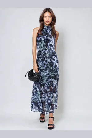Religion Time Maxi Halterneck Dress With Tie Sash AU 10