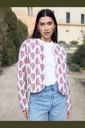 Threadbare Cream 100% Cotton Paisley Quilted Jacket AU 8