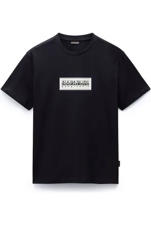 Napapijri Box 100% Cotton Short Sleeve Black T-Shirt XL
