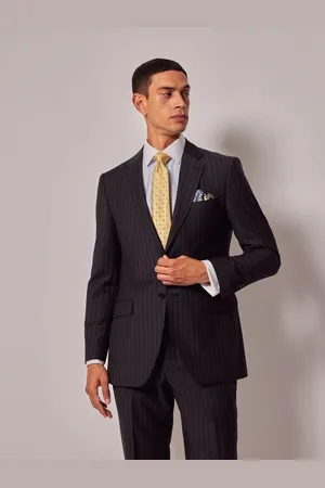 Hawes & Curtis Slim Chalk Stripe Black Suit Jacket 38 R