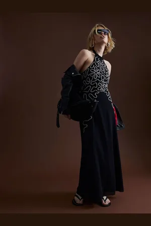 River Island Premium Halter Neck Embellished Maxi Dress 14