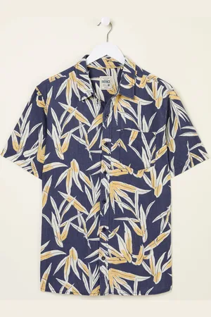 Fat Face FatFace Short Sleeve Palm Print Shirt XL Tall