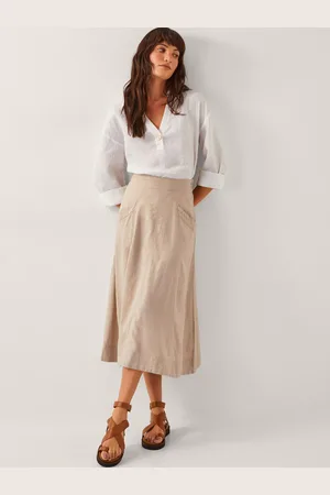 Monsoon Harper Linen A-Line Skirt xlarge