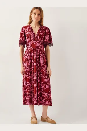 Monsoon Aimee Floral Print Jersey Midi Dress XXL