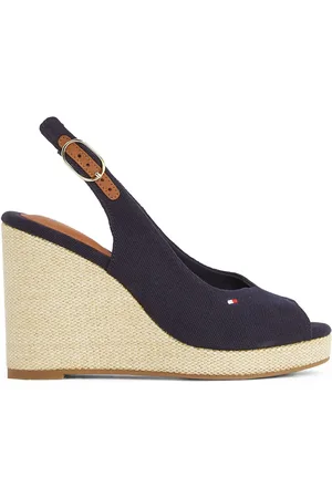 Tommy Hilfiger Black Mid Wedge Slingback Sandals AU 8 (EU 39)