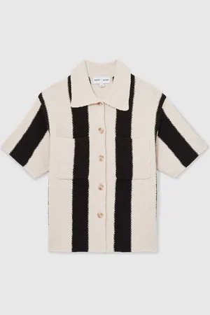 Reiss Clive Les 100 Ciels Stripe Knit Shirt XS