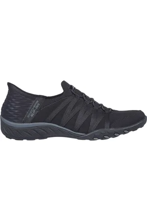 Skechers Black Breathe Easy Roll Slip In With Me Wide Fit Trainers AU 7 (EU 38)