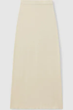 Anna Quan Knitted Cotton Midi Skirt AU 8