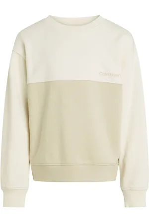 Calvin Klein Cream Terry 100% Cotton Sweatshirt 14 Years (164cm)