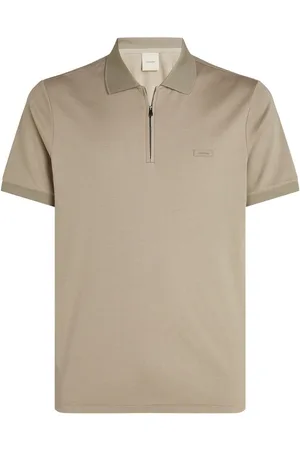 Calvin Klein Cotton Short Sleeve Zip Polo Shirt L