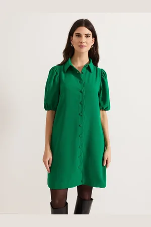 Phase Eight Candice Denim Scallop 100% Cotton Dress AU 22