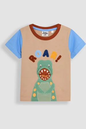 JoJo Maman Bébé Stone Roar Interactive Appliqué T-Shirt 5
