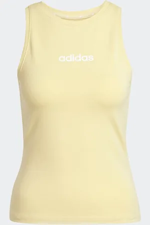 adidas Yellow Linear Tank Top AU 12