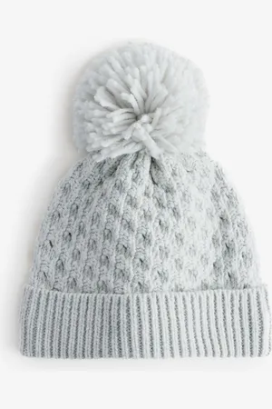 Next Grey Baby Waffle Pom Hat (0mths-2yrs) 12