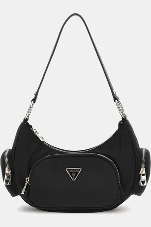 Guess Gemma Nylon Shoulder Black Bag One